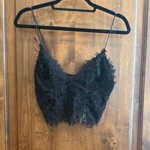 Zara Black Lace Top